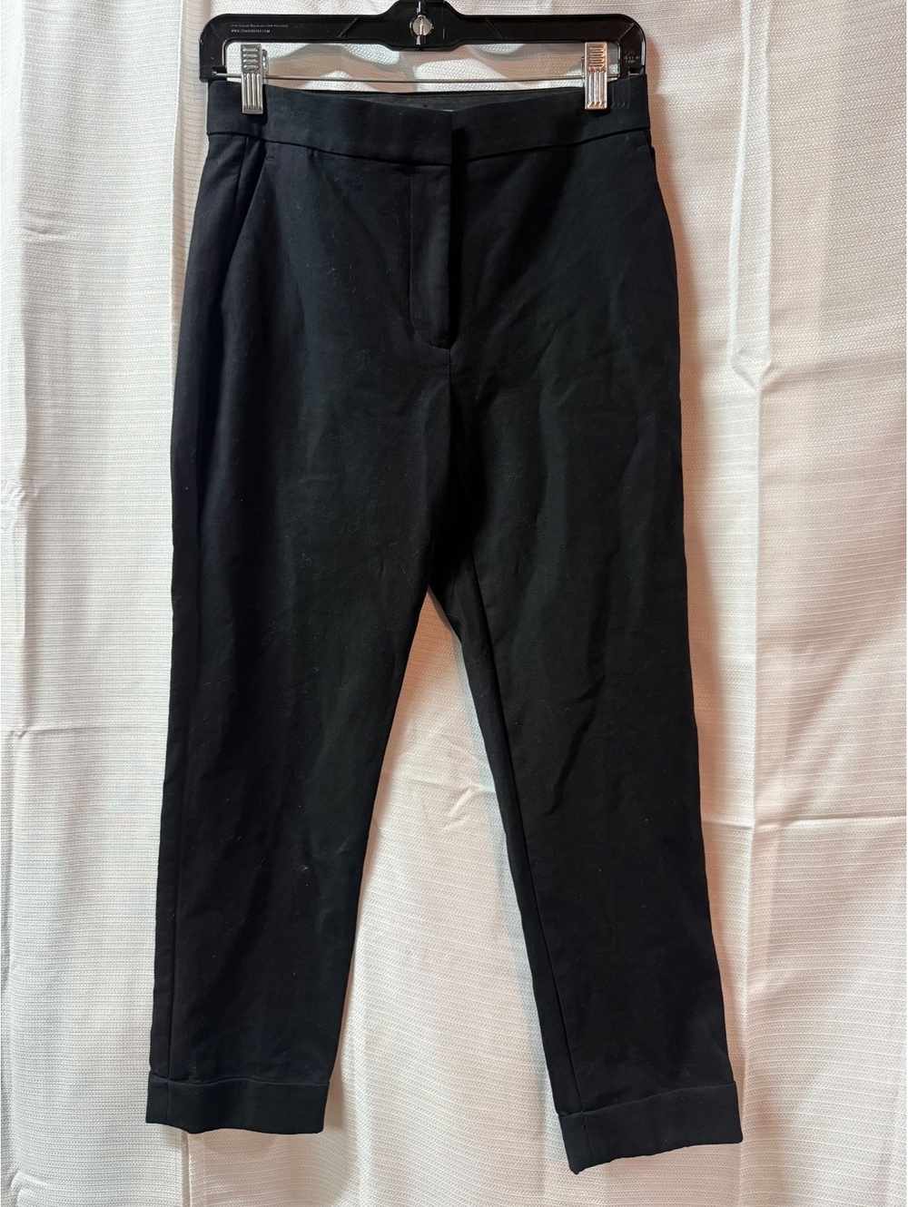 Ann Taylor Petite Black Cotton Stretch Dress Pants Size 2P